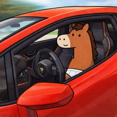 Centaur driving sports car